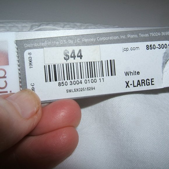 JCP Cotton Button Down Long Sleeve Shirt NWT - Picture 2 of 3